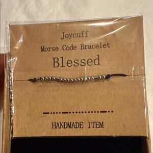Joycuff Silver Morse Code Bracelet - Blessed